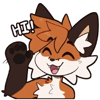 Sticker 👋 Fox лиса @FurriStik <--больше фурри стикеров тут