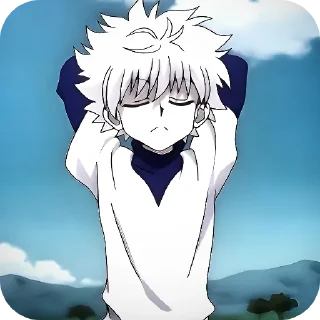 Telegram stiker 😒 Killua Zoldyck @Rucodelllstick