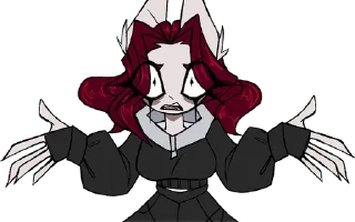 Telegram sticker 😳 Кошачья госпожа ➡️ @EmojiRuBot