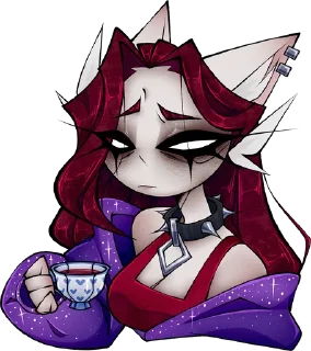 Video sticker 😔 Кошачья госпожа ➡️ @EmojiRuBot