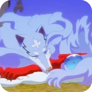 Telegram sticker 😴 Fel (Fenrir)