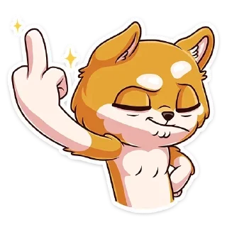 Telegram stiker 🖕 Letto o akita @figurinhass