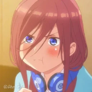 Telegram sticker 🎧 - ᗷY @ahMshY 𓉮 . Miku Nakano