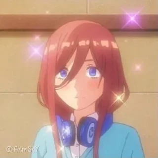 Telegram sticker 🎧 - ᗷY @ahMshY 𓉮 . Miku Nakano