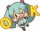 Telegram sticker 👌 Hatsune Miku: All Together :: @line_stickers