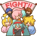 Telegram sticker ✊ Hatsune Miku: All Together :: @line_stickers