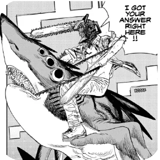 Телеграм стикер 🖼 Chainsaw man