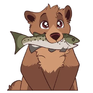 Telegram sticker 🎣 Grizzly Bears by Pulexart.com
