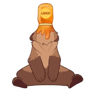 Telegram sticker 👅 Grizzly Bears by Pulexart.com