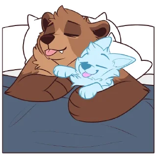 Telegram sticker 🛌 Grizzly Bears by Pulexart.com