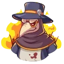 Video sticker 😈 Plague Doctor Hawk