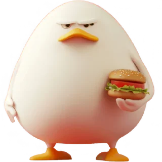 Телеграм стикер 🍔 Мистер Яйцо @Nyasticks