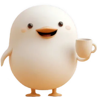 Телеграм стикер ☕️ Мистер Яйцо @Nyasticks