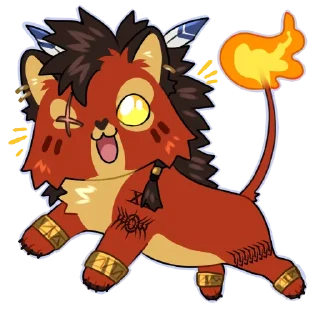 Telegram sticker 😇 Red XIII / Nanaki