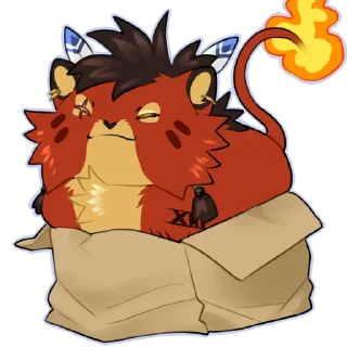 Telegram sticker ☺️ Red XIII / Nanaki