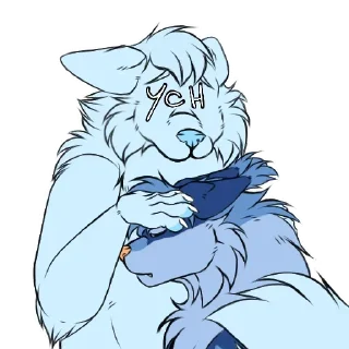 Telegram sticker 🦈 Neptune - Spiralyfox's fursona | By Junk Dirtivy
