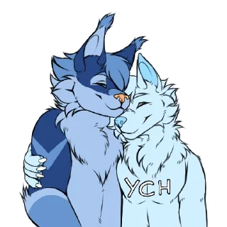 Telegram sticker 🦈 Neptune - Spiralyfox's fursona | By Junk Dirtivy