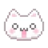 Sticker 🥛 𐔌՞ᱹ ﹼ ̫ ᱹ՞𐦯 kawai pixel 🥛 @kiokome