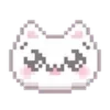 Sticker 🥛 𐔌՞ᱹ ﹼ ̫ ᱹ՞𐦯 kawai pixel 🥛 @kiokome