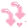 Sticker 🥛 𐔌՞ᱹ ﹼ ̫ ᱹ՞𐦯 kawai pixel 🥛 @kiokome