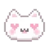 Sticker 🥛 𐔌՞ᱹ ﹼ ̫ ᱹ՞𐦯 kawai pixel 🥛 @kiokome
