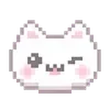 Sticker 🥛 𐔌՞ᱹ ﹼ ̫ ᱹ՞𐦯 kawai pixel 🥛 @kiokome