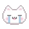 Sticker 🥛 𐔌՞ᱹ ﹼ ̫ ᱹ՞𐦯 kawai pixel 🥛 @kiokome