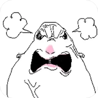 Telegram sticker 🫥 my last brain cell but hampter