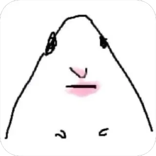 Telegram sticker 🫥 my last brain cell but hampter