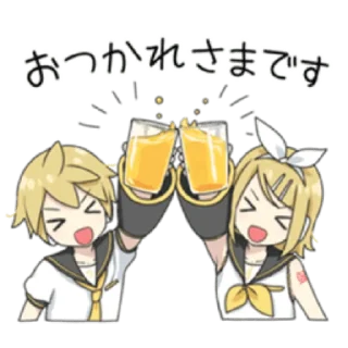 Telegram sticker 🍌 🍌Kagamine Len🎤 ( @Ilove_Ventii )