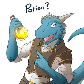 Telegram stiker 🧪 Max the Kobold Alchemist
