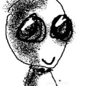 Telegram sticker 🥺 зелена я амёба :: @fStikBot