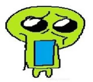 Telegram sticker 🤯 зелена я амёба :: @fStikBot