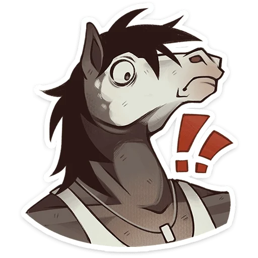 Telegram sticker 🐴 Конь Гром • @TgSticker