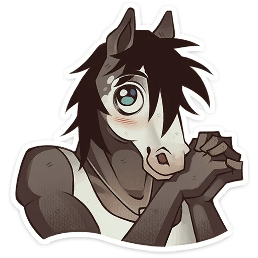 Telegram sticker 🐴 Конь Гром • @TgSticker