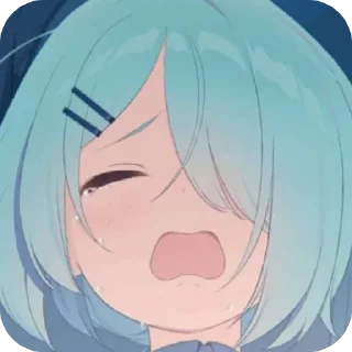Телеграм стикер 😭 Blue_Archive_4