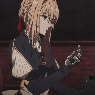 Telegram sticker 😔 Violet Evergarden • @animestickersii