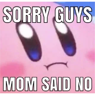 Telegram stiker 😭 kirby!