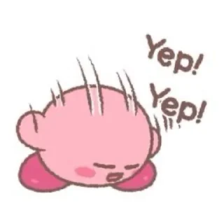 Telegram stiker 😁 kirby!