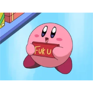 Telegram stiker 😆 kirby!