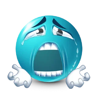 Sticker 😭 бирюзовые эмоджи @nmhlp