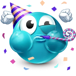 Telegram sticker 🎉 бирюзовые эмоджи @nmhlp