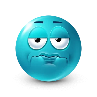 Telegram sticker 😐 бирюзовые эмоджи @nmhlp