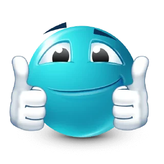 Telegram sticker 👍 бирюзовые эмоджи @nmhlp
