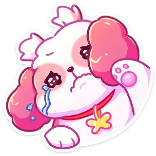 Telegram sticker 😭 Помпоша  @TgSticker