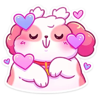 Telegram sticker 🥰 Помпоша  @TgSticker