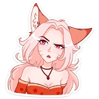 Telegram sticker 🤨 Госпожа Аи @vk_stickers18