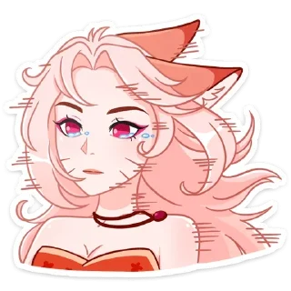 Telegram sticker 😭 Госпожа Аи @vk_stickers18