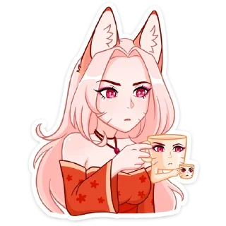 Telegram sticker 😐 Госпожа Аи @vk_stickers18