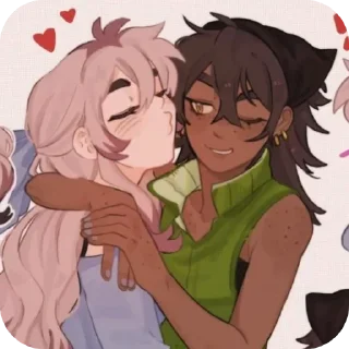 Telegram sticker 👄 Kai and Chips!